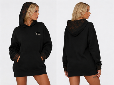 Noir Lotus Hoodie
