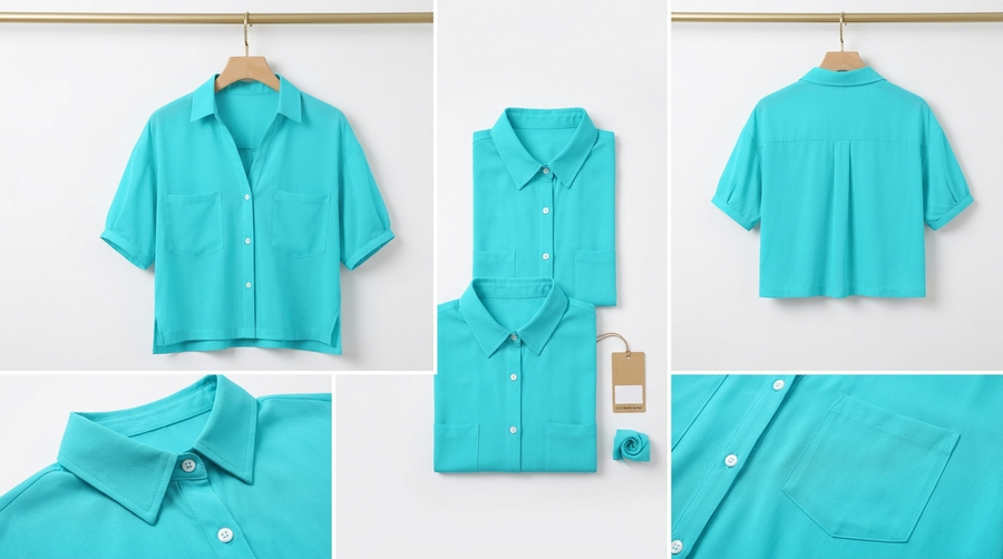 Aqua Button Up